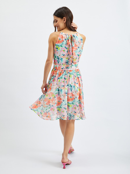 Orsay Rdeče-krem ženska cvetlična obleka ORSAY