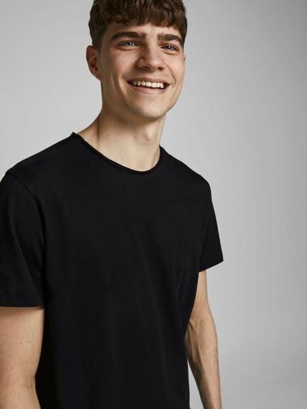 Jack & Jones Črna osnovna majica Jack & Jones Basher