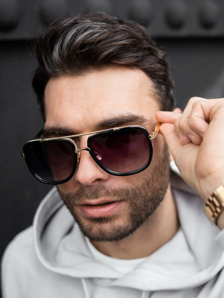 VEYREY VeyRey kvadratna sončna očala Holger črna