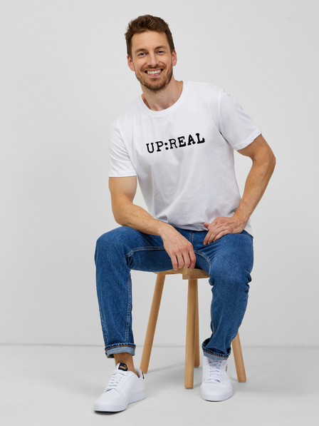 ZOOT.Original Bela moška majica s potiskom ZOOT.Original Up:Real