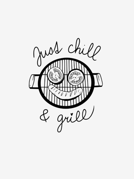 ZOOT.Original Bela ženska majica ZOOT.Original Just chill & grill