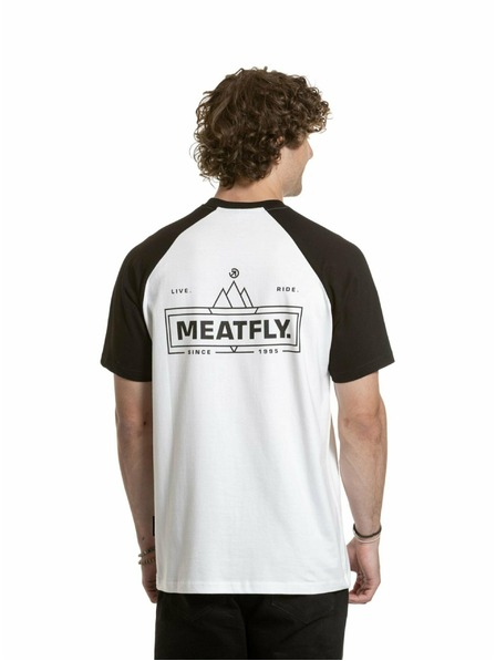 Meatfly Meatfly moška majica Ozzy Raglan Bela / Črna