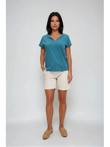 Moodo Ženska bluza z okrasnimi gumbi