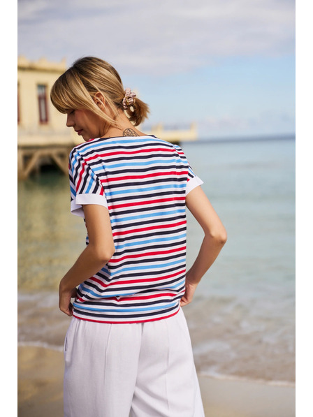 Moodo Prečrtano žensko majčko