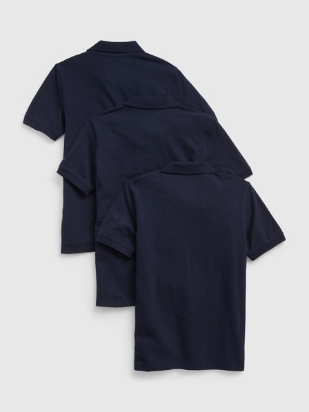 GAP Otroška polo majice uniform organic, 3 kosi GAP