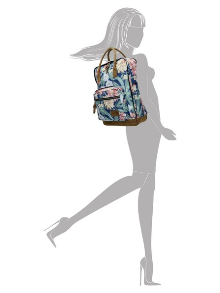 Enrico Benetti Nahrbtnik Enrico Benetti Santiago 46180 Mornarsko modra s cvetjem