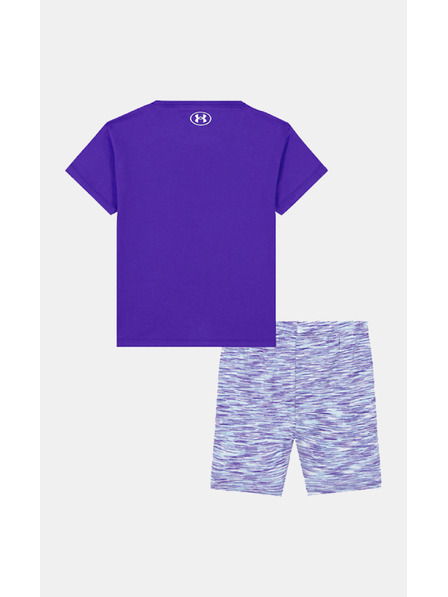 Under Armour Dekliški set Under Armour UA TWIST BIKE SHORT SET-BLU