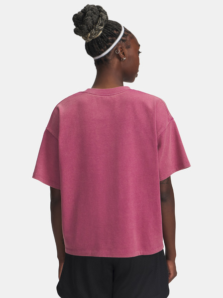 Under Armour Ženska majica Under Armour UA HWT Boxy Wash SS-RED