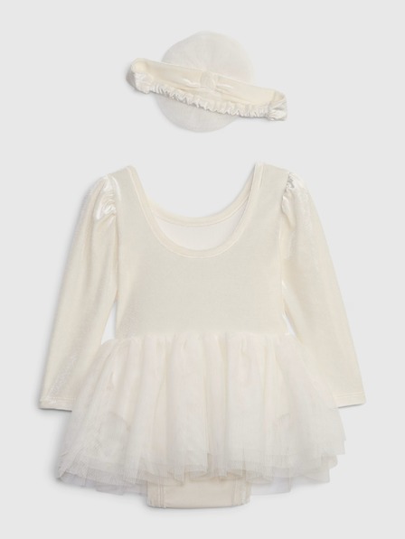 GAP Detské zamatové body so sukňou GAP