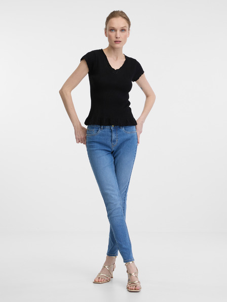 Orsay Črna ženska majica s kratkimi rokavi ORSAY