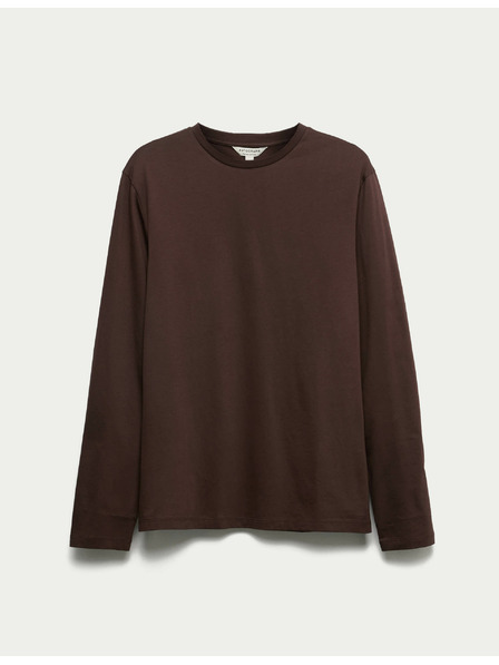 Marks & Spencer Majica iz čiste bombaževine Supima® z dolgimi rokavi Marks & Spencer rjava