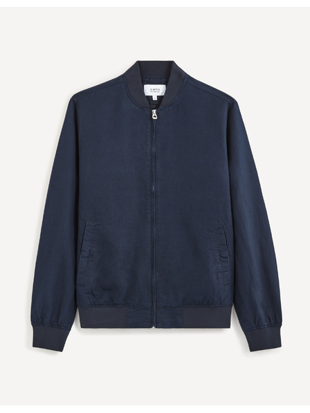 Celio Temno modra moška lanena jakna Celio Bulin10