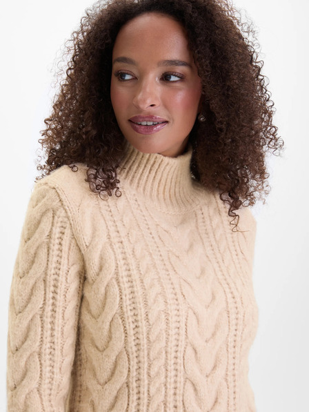 Orsay Bež ženski pulover z ovratnikom ORSAY