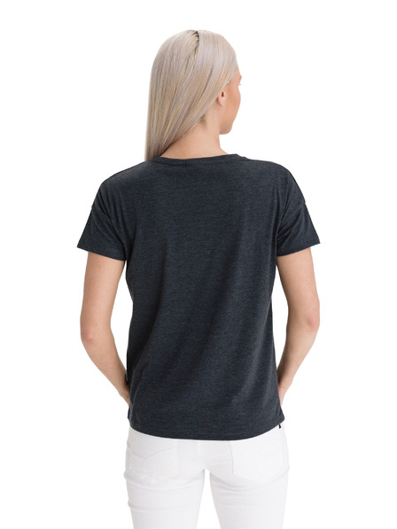 Sam 73 Temno siva ženska majica s potiskom SAM 73