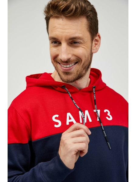 Sam 73 Rdeča in modra moška jopa s kapuco SAM 73 Eldos