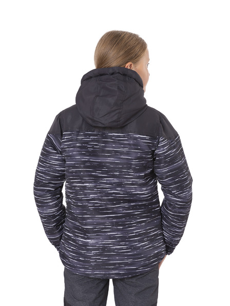 Sam 73 Roza in črna dekliška žičnata zimska bunda s kapuco SAM 73 Thia