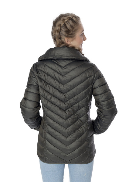 Sam 73 Temno zelena ženska prešita zimska jakna SAM 73