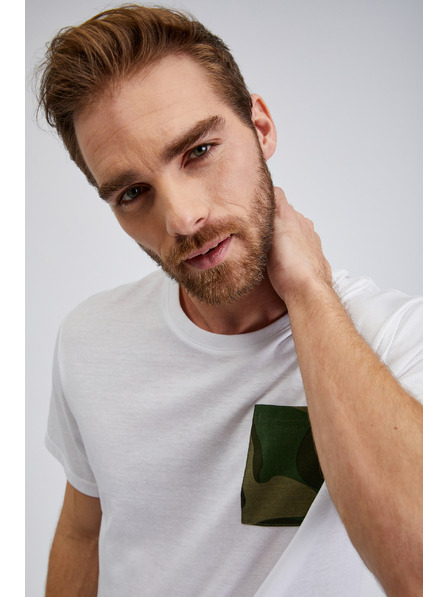 Sam 73 Bela moška majica SAM 73 Sean