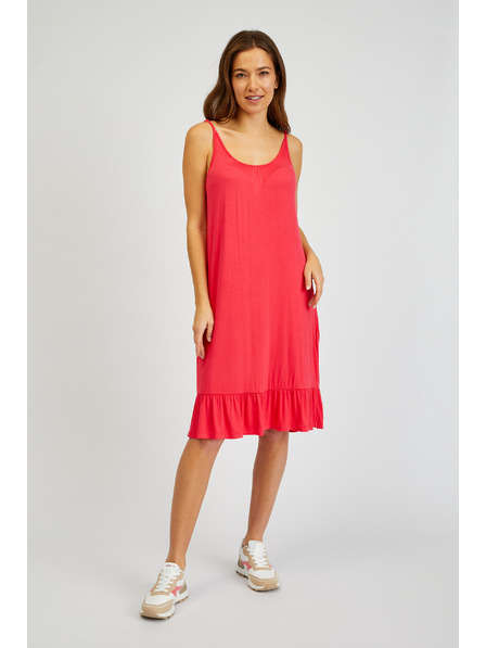 Sam 73 Temno rožnata ženska obleka z naramnicami SAM 73 Alla