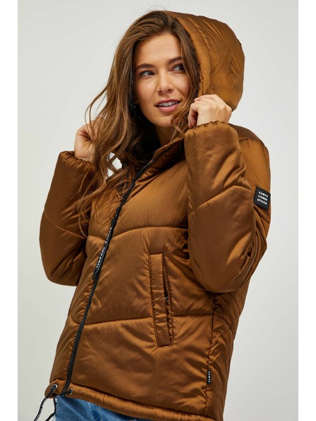 Sam 73 Rjava ženska prešita zimska jakna s kapuco SAM 73 Gede
