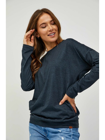 Sam 73 Črna ženska majica z dolgimi rokavi SAM 73 Azuka