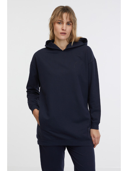 Sam 73 Temno modra ženska podaljšana jopa s kapuco SAM 73 Lola
