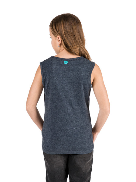 Sam 73 Temno modra dekliška majica s potiskom SAM 73