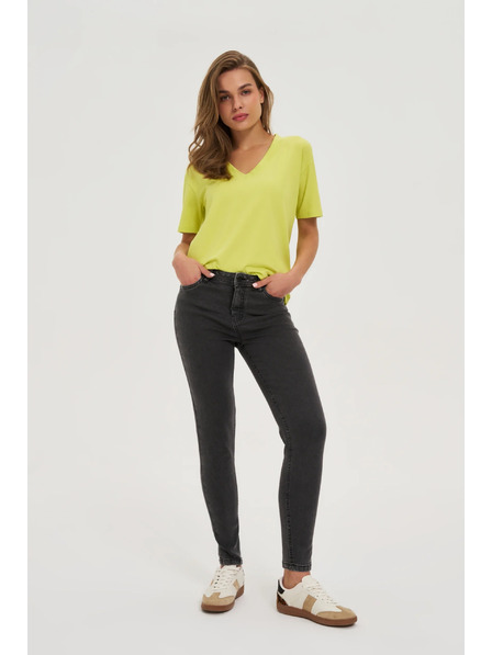 Moodo Rumeni top z V-izrezom Moodo