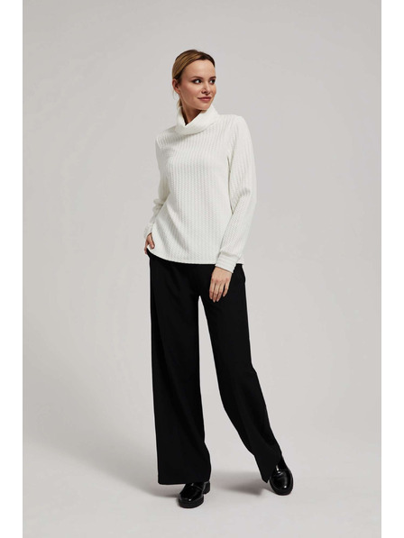 Moodo Pulover s široko ovratnico bisernih odtenkov Moodo