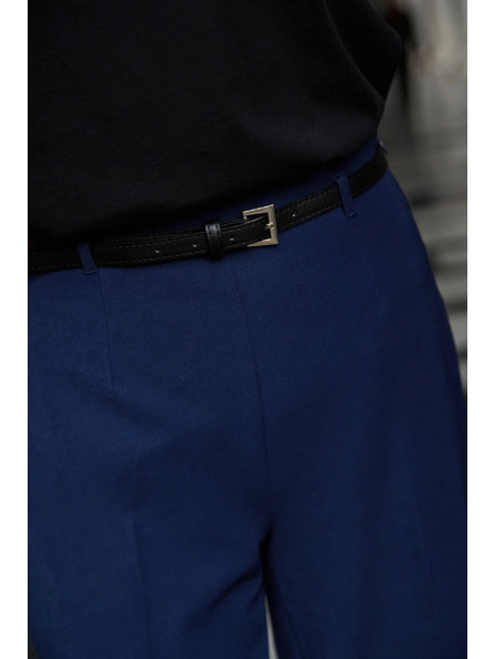 Moodo Temno modre hlače z pasom Moodo