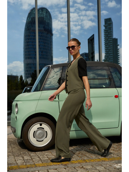 Moodo Gladke olivne hlače Moodo