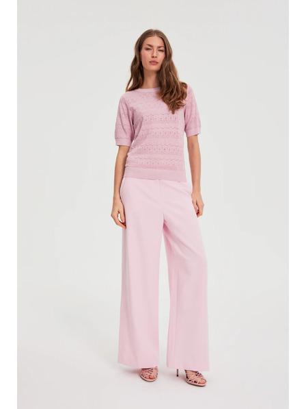 Moodo Azurni pulover s kratkimi rokavi roza Moodo