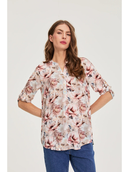 Moodo Srajca iz viskože s cvetovi roza Moodo