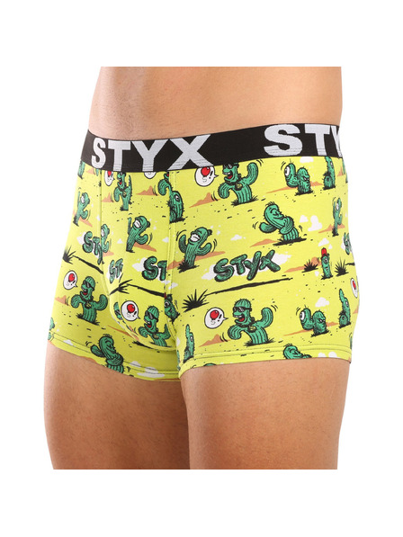 Styx Moške boksarice Styx art športni elastičen pas kaktusu