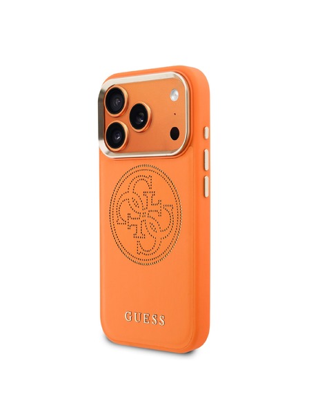 Guess Guess PU Perforated 4G Logo MagSafe Zadnji Pokrov za iPhone 17 Pro Max Orange