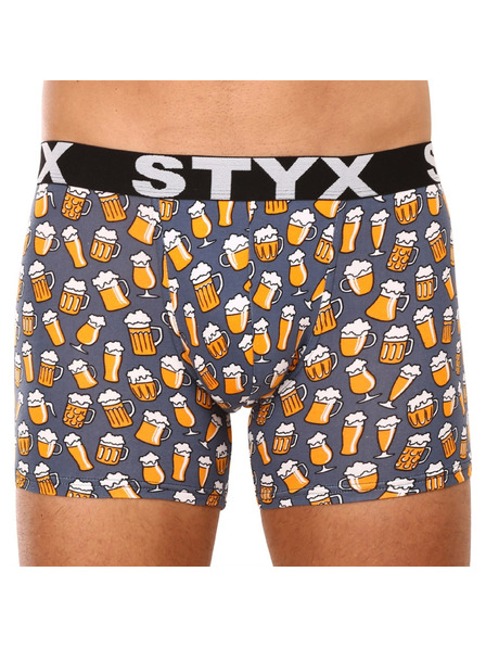 Styx Set treh - moške boksarice Styx long art športni elastični pas večbarvne