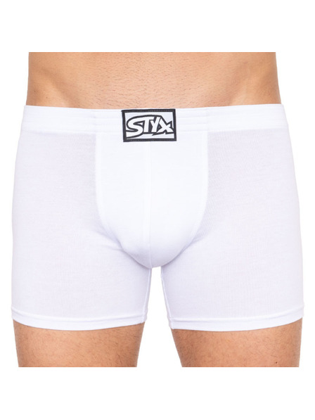 Styx Komplet treh - moške boksarice Styx long klasična guma bele
