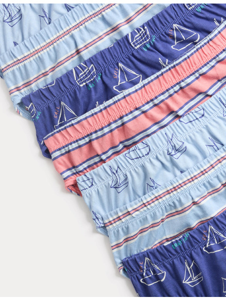 Marks & Spencer Prti Boats & Striped iz čistega bombaža, 7 kosov v pakiranju (18 mesecev – 14 let) Marks & Spencer modra