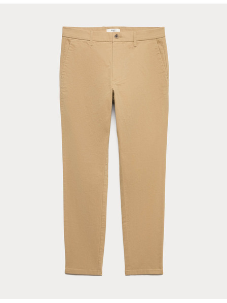 Marks & Spencer Raztegljive hlače chino tankega kroja Marks & Spencer bež