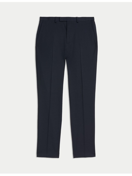 Marks & Spencer Temno modre moške formalne hlače Marks & Spencer