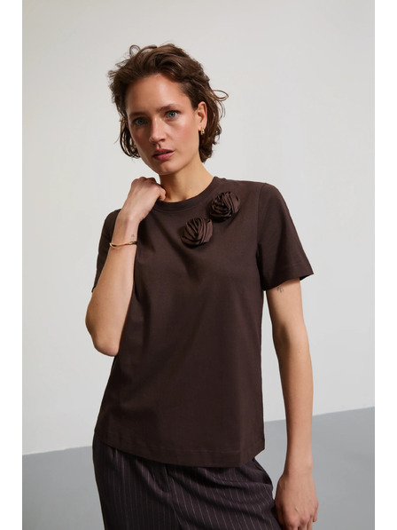 Moodo Bluza z aplikacijo rjava Moodo