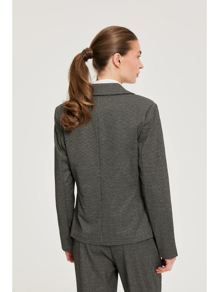 Moodo Enostranski blazer siv Moodo