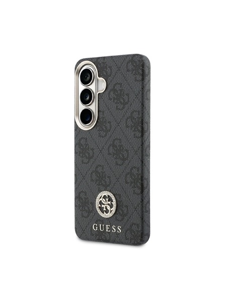 Guess Guess PU Leather 4G Strass Logo Gold Frame Magnetic Zadnji Ovitek za Samsung Galaxy S26 Black