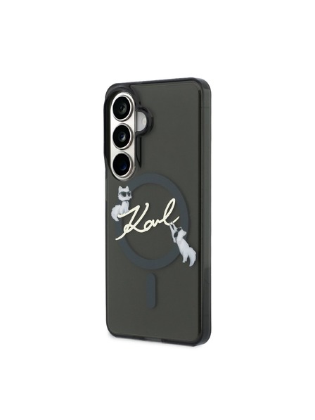 Karl Lagerfeld Karl Lagerfeld IML Choupette Karl Script Logo Magnetni Zadnji Ovitek za Samsung Galaxy S26 Black