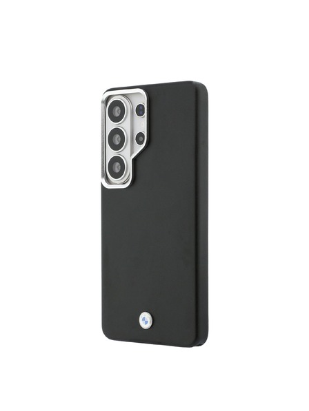 BMW BMW Podpis PU Usnje Metal Logo Magnetni Zadnji Ovitek za Samsung Galaxy S26 Ultra Black