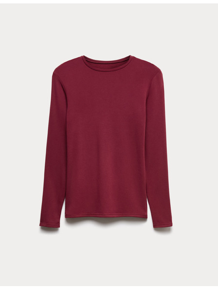 Marks & Spencer Termoaktivna majica z okroglim izrezom, s tehnologijo Heatgen™, srednja toplota Marks & Spencer rdeča