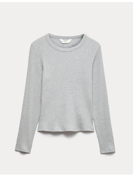 Marks & Spencer Pižama rebras top s Cool Comfort™ obdelavo iz bombaže in modala Marks & Spencer siva