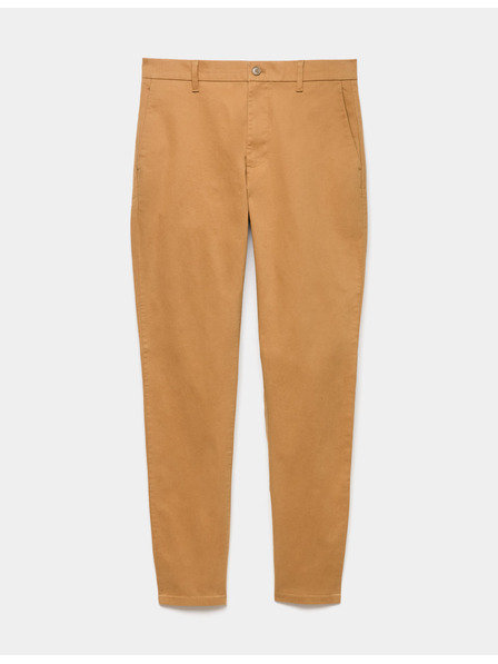 Marks & Spencer Raztegljive hlače chino tankega kroja Marks & Spencer rjave barve