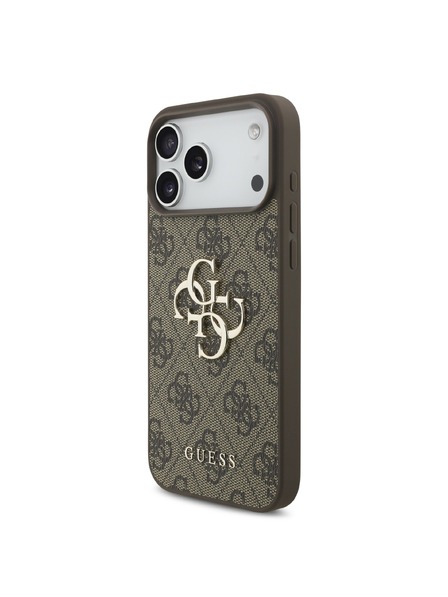 Guess Guess PU 4G Metal Logo Zadnji Ovitek za iPhone 18 Pro Max Brown