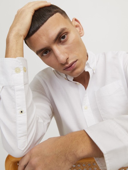 Jack & Jones Moška srajca JJEoxford bela
